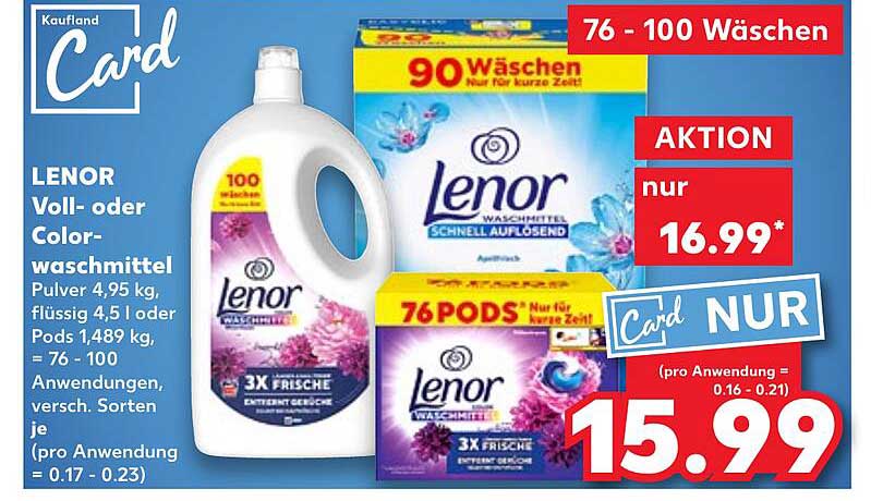 LENOR Voll- oder Colorwaschmittel