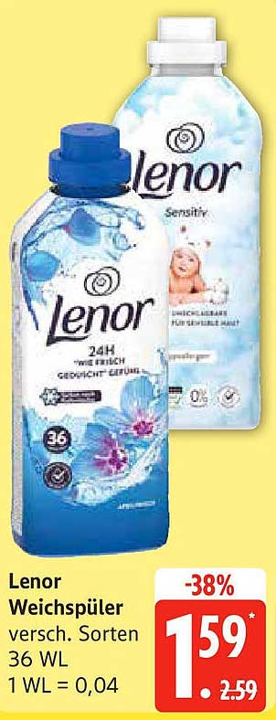 Lenor Weichspüler verschiedene Sorten 36 WL
