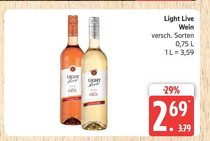 Light Live Wein - verschiedene Sorten (0,75 L)
