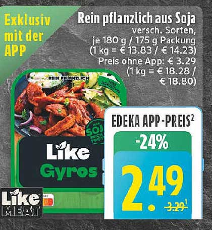 Like Gyros – Rein pflanzlich aus Soja