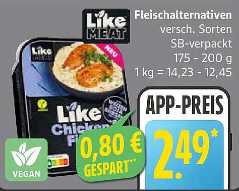 Like Meat Fleischalternativen - Verschiedene Sorten 175-200 g