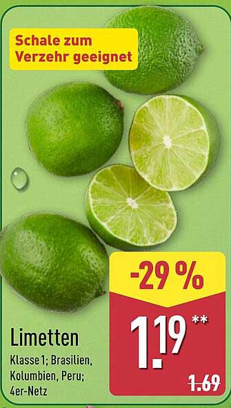 Limetten - Frische aus Brasilien, Kolumbien und Peru