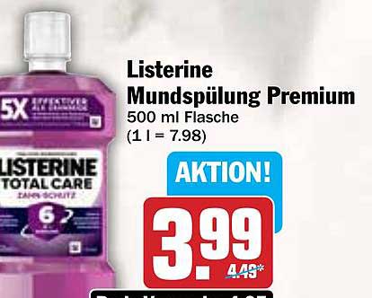 Listerine Mundspülung Premium 500 ml Flasche