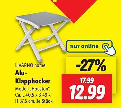 LIVARNO home Alu-Klapphocker Modell „Houston“