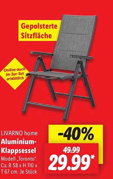 LIVARNO home Aluminium-Klappsessel Modell 'Toronto'
