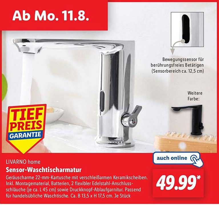 LIVARNO home Sensor-Waschtischarmatur