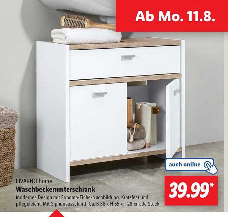 LIVARNO home Waschbeckenunterschrank
