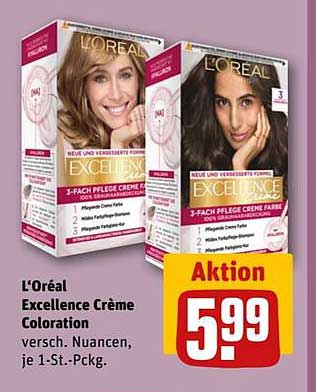 L'Oréal Excellence Crème Coloration – verschiedene Nuancen, je 1-St.-Pktg.