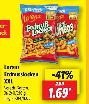 Lorenz Erdnusslocken XXL