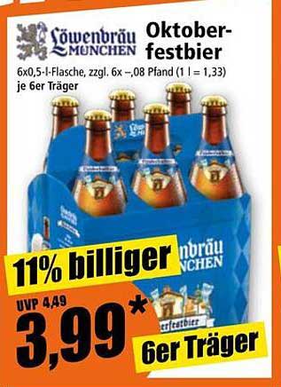 Löwenbräu Oktoberfestbier 6er Träger