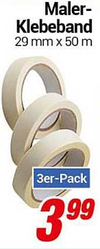 Maler-Klebeband 29 mm x 50 m im 3er-Pack