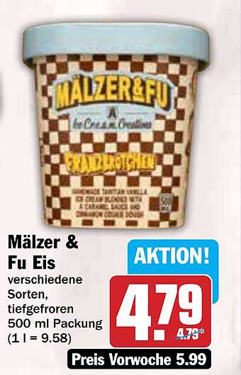 Mälzer & Fu Eis verschiedene Sorten, tiefgefroren 500 ml