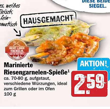 Marinierte Riesengarnelen-Spieße