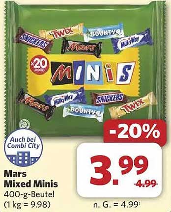 Mars Mixed Minis 400-g-Beutel