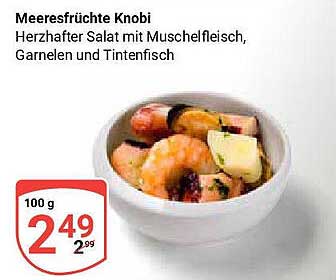 Meeresfrüchte Knobi - Herzhafter Salat mit Muschelfleisch, Garnelen und Tintenfisch