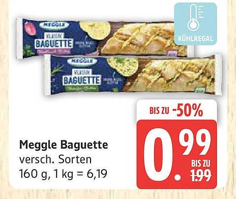 Meggle Baguette in verschiedenen Sorten