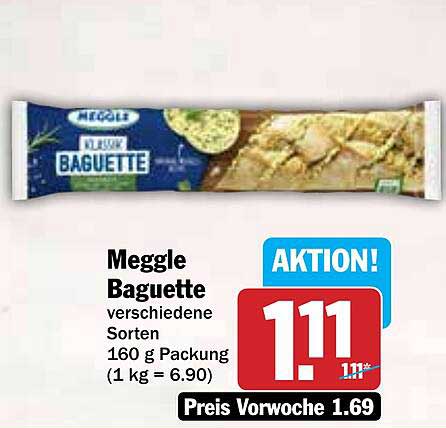 Meggle Baguette verschiedene Sorten, 160 g Packung