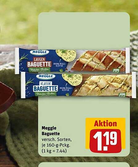 Meggle Baguette – verschiedene Sorten, je 160-g-Pckg.