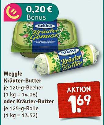 Meggle Kräuter-Butter - Aktion 1,69 €