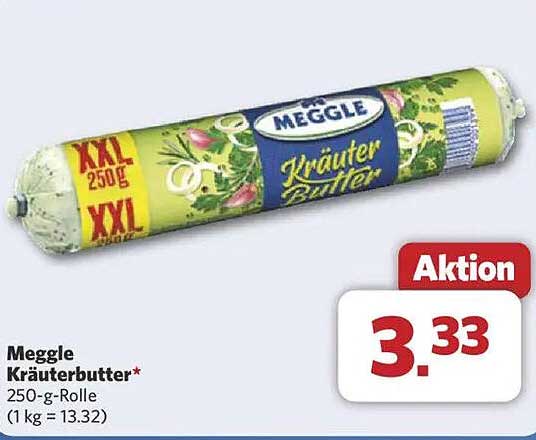 Meggle Kräuterbutter 250 g Rolle