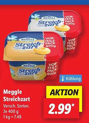 Meggle Streichzart 400g - Vielseitiger Genuss aus dem Kühlregal