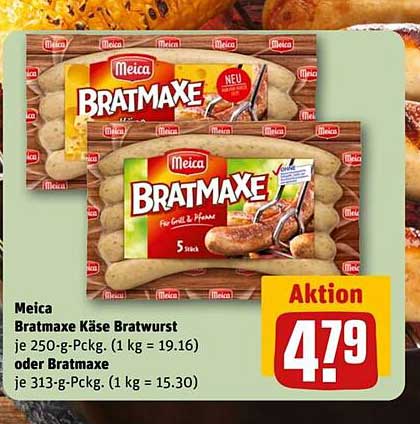 Meica Bratmaxe Käse Bratwurst 250-g-Packung