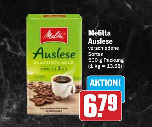 Melitta Auslese 500 g – verschiedene Sorten