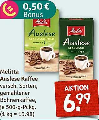 Melitta Auslese Kaffee - Verschiedene Sorten, 500-g-Pckg
