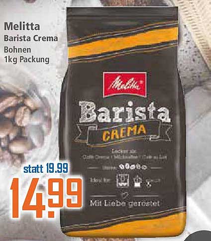 Melitta Barista Crema Bohnen 1kg Packung