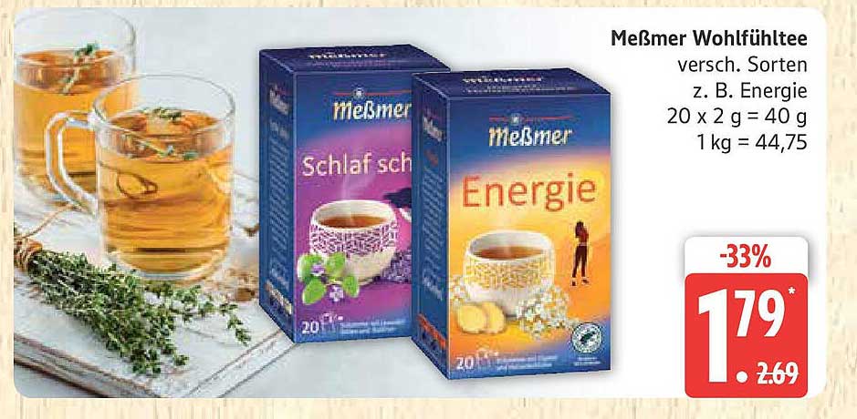 Meßmer Wohlfühltee – verschiedene Sorten, z. B. Energie