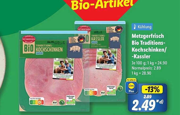 Metzgerfrisch Bio Traditions-Kochschinken/-Kassler