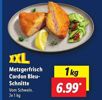 Metzgerfrisch Cordon Bleu-Schnitte, 1 kg