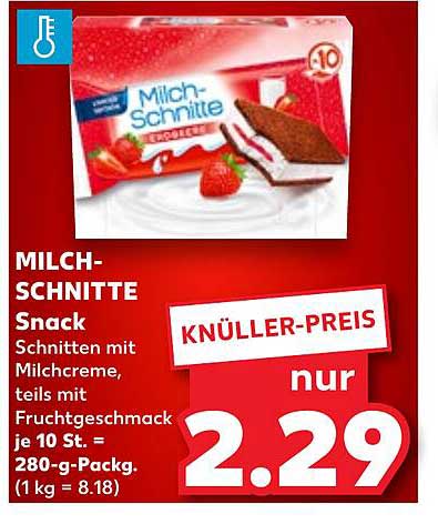 MILCH-SCHNITTE Snack - 10 Stück im 280-g-Pack