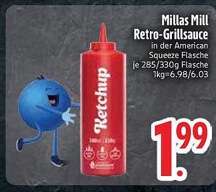 Millas Mill Retro-Grillsauce in der American Squeeze Flasche
