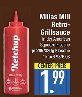 Millas Mill Retro-Grillsauce in der American Squeeze Flasche