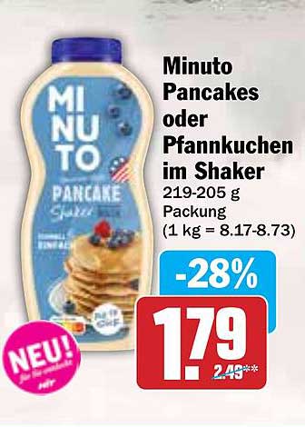 Minuto Pancakes oder Pfannkuchen im Shaker