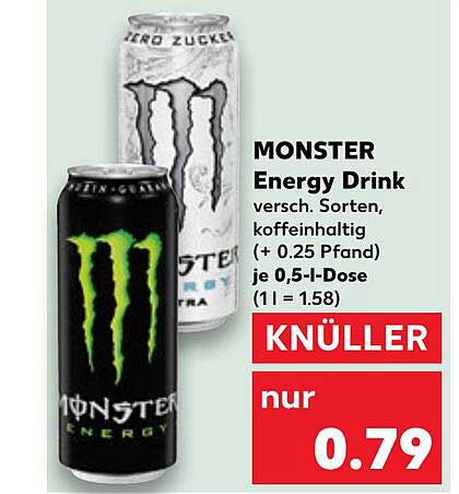 MONSTER Energy Drink, verschiedene Sorten, 0,5 l Dose