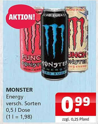 MONSTER Energy versch. Sorten 0,5 l Dose