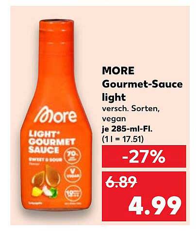 MORE Gourmet-Sauce light - vegan und lecker!