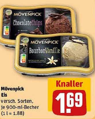 Mövenpick Eis - verschiedene Sorten