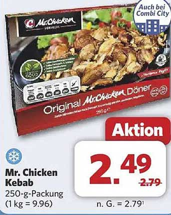 Mr. Chicken Kebab - Original MrChicken Döner 250-g-Packung