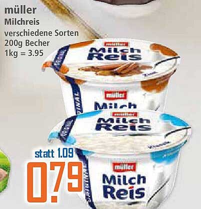 müller Milchreis verschiedene Sorten 200g Becher