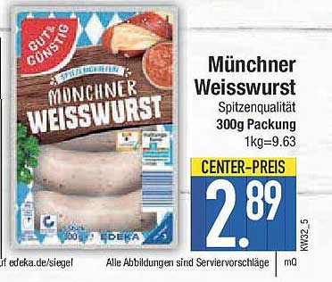 Münchner Weisswurst 300g Packung