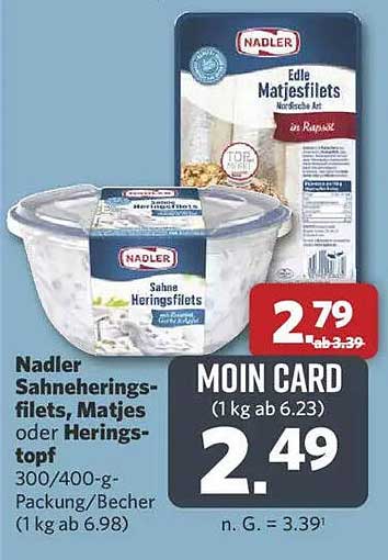 Nadler Sahneheringsfilets, Matjes oder Herings-topf