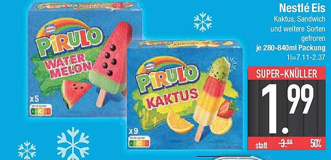 Nestlé Eis Pirulo, Kaktus und Water Melon, 280-840ml Packung