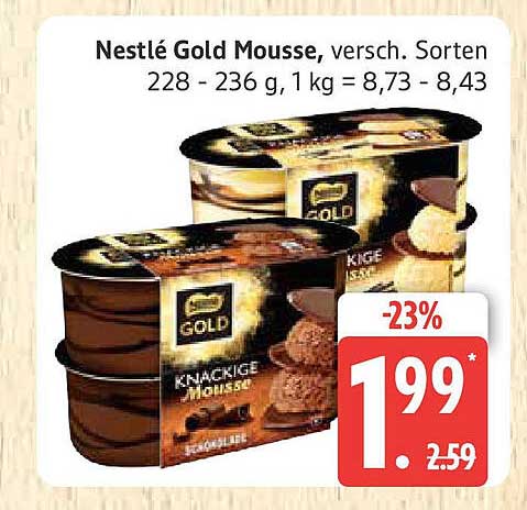 Nestlé Gold Mousse, versch. Sorten