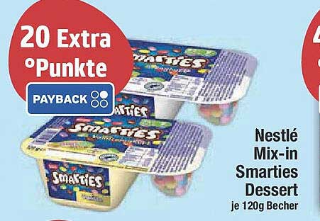 Nestlé Mix-in Smarties Dessert, je 120g Becher