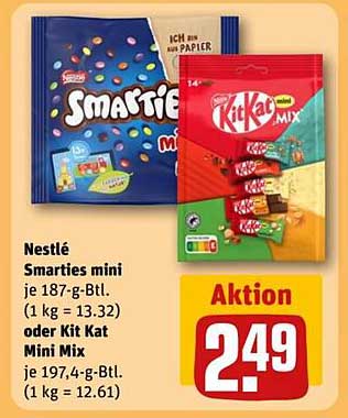 Nestlé Smarties mini oder Kit Kat Mini Mix - Aktion