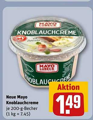 Neue Mayo Knoblauchcreme je 200-g-Becher