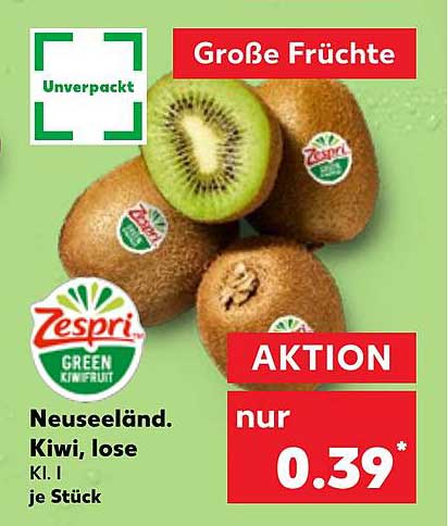 Neuseeländische Kiwi, lose - nur 0,39€ je Stück